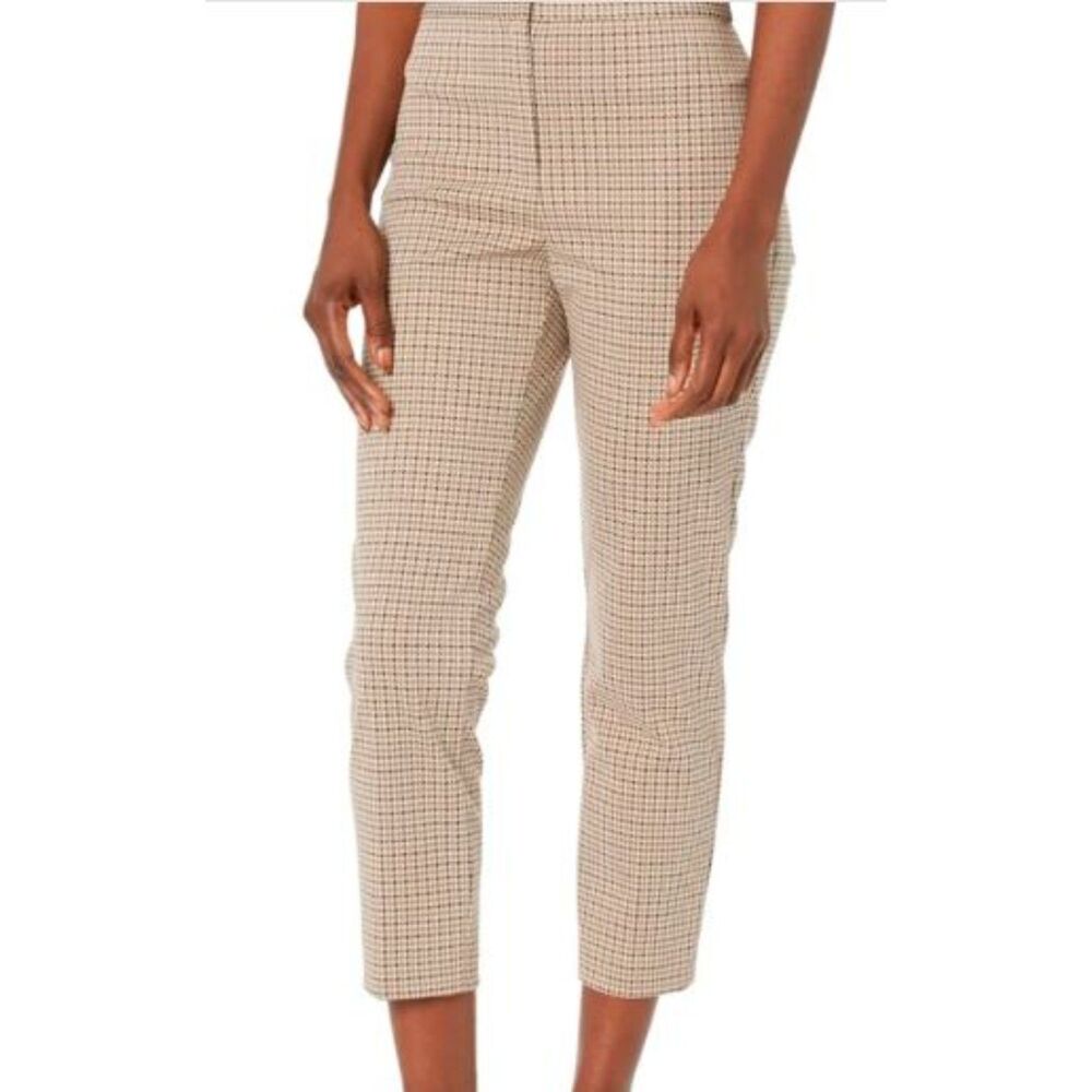 Theory CL Slim BN K Multi Pattern Knit Houndstooth Pant Pants 16 NWT 298